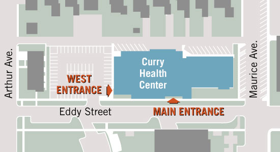 UM Curry Health Center map