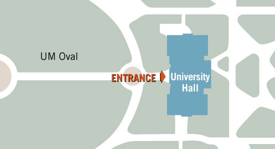UM University Hall map